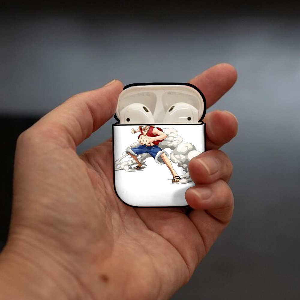 ワンピース モンキー・D・ルフィ ONE PIECE Monkey D. Luffy AirPods 第2世代保護ケース ハードシェル ブラック 耐衝撃・防指紋・カラビナ付き