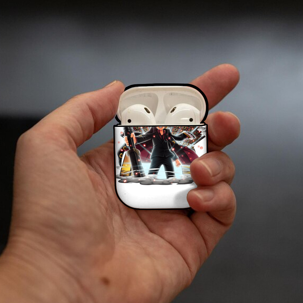 ワンピース モンキー・D・ルフィ ONE PIECE Monkey D. Luffy AirPods 第2世代保護ケース ハードシェル ブラック 耐衝撃・防指紋・カラビナ付き