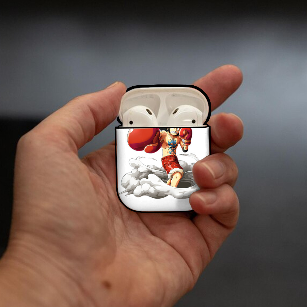 ワンピース モンキー・D・ルフィ ONE PIECE Monkey D. Luffy AirPods 第2世代保護ケース ハードシェル ブラック 耐衝撃・防指紋・カラビナ付き