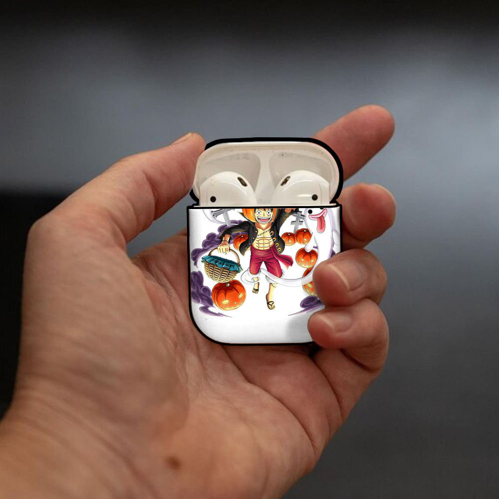 ワンピース モンキー・D・ルフィ ONE PIECE Monkey D. Luffy AirPods 第2世代保護ケース ハードシェル ブラック 耐衝撃・防指紋・カラビナ付き