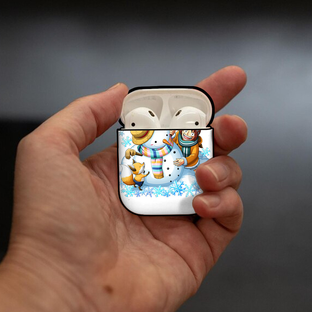 ワンピース モンキー・D・ルフィ ONE PIECE Monkey D. Luffy AirPods 第2世代保護ケース ハードシェル ブラック 耐衝撃・防指紋・カラビナ付き