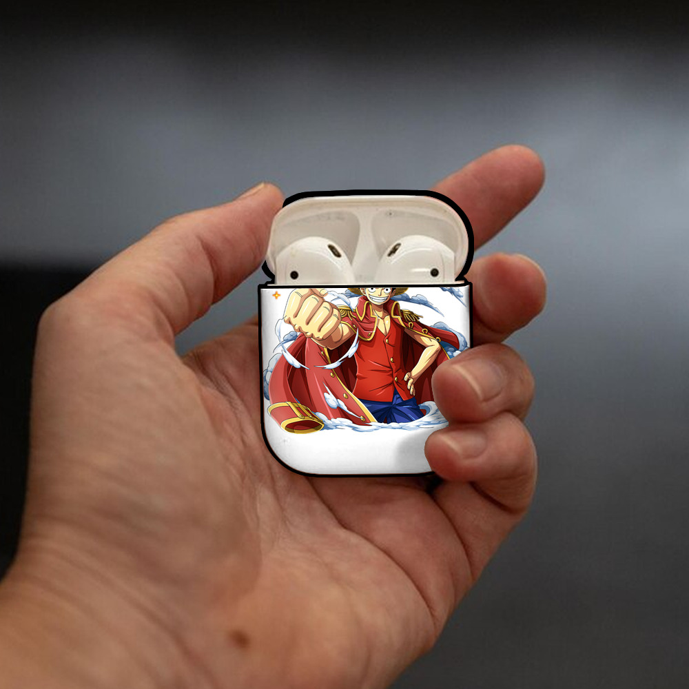 ワンピース モンキー・D・ルフィ ONE PIECE Monkey D. Luffy AirPods 第2世代保護ケース ハードシェル ブラック 耐衝撃・防指紋・カラビナ付き