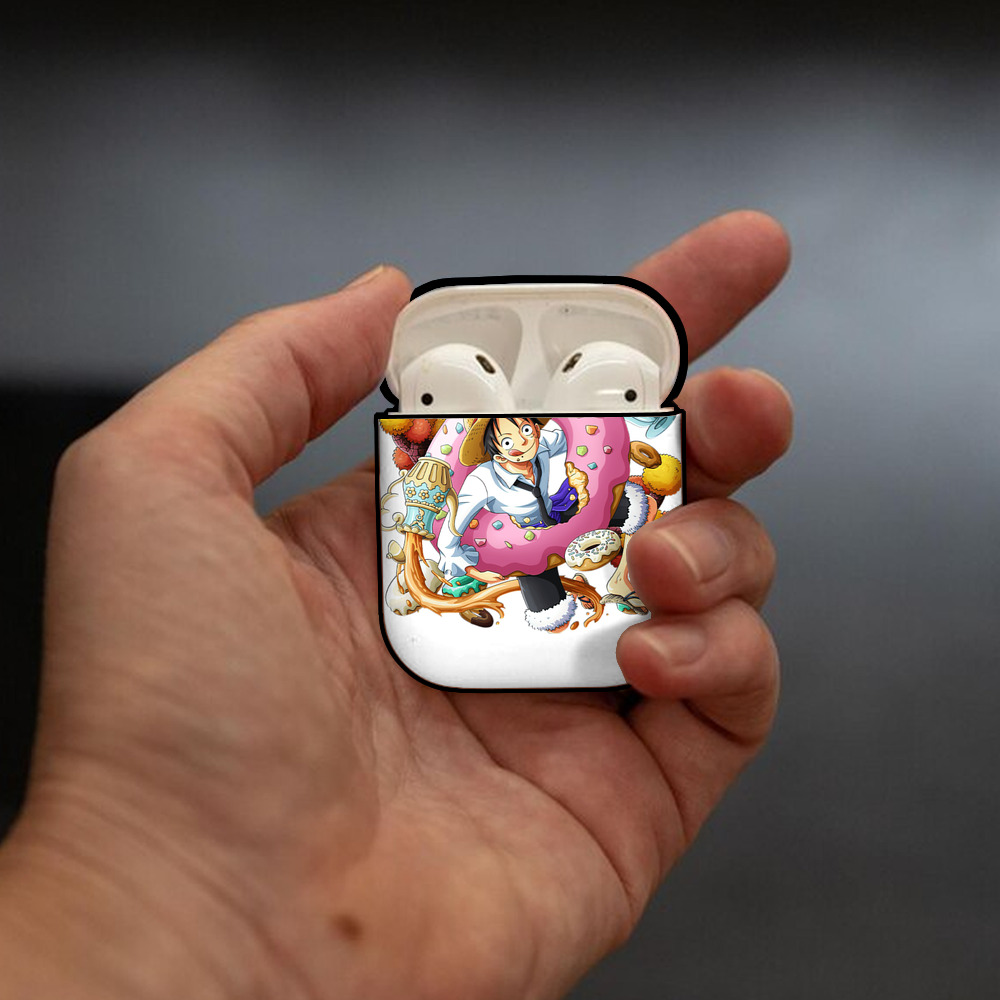 ワンピース モンキー・D・ルフィ ONE PIECE Monkey D. Luffy AirPods 第2世代保護ケース ハードシェル ブラック 耐衝撃・防指紋・カラビナ付き
