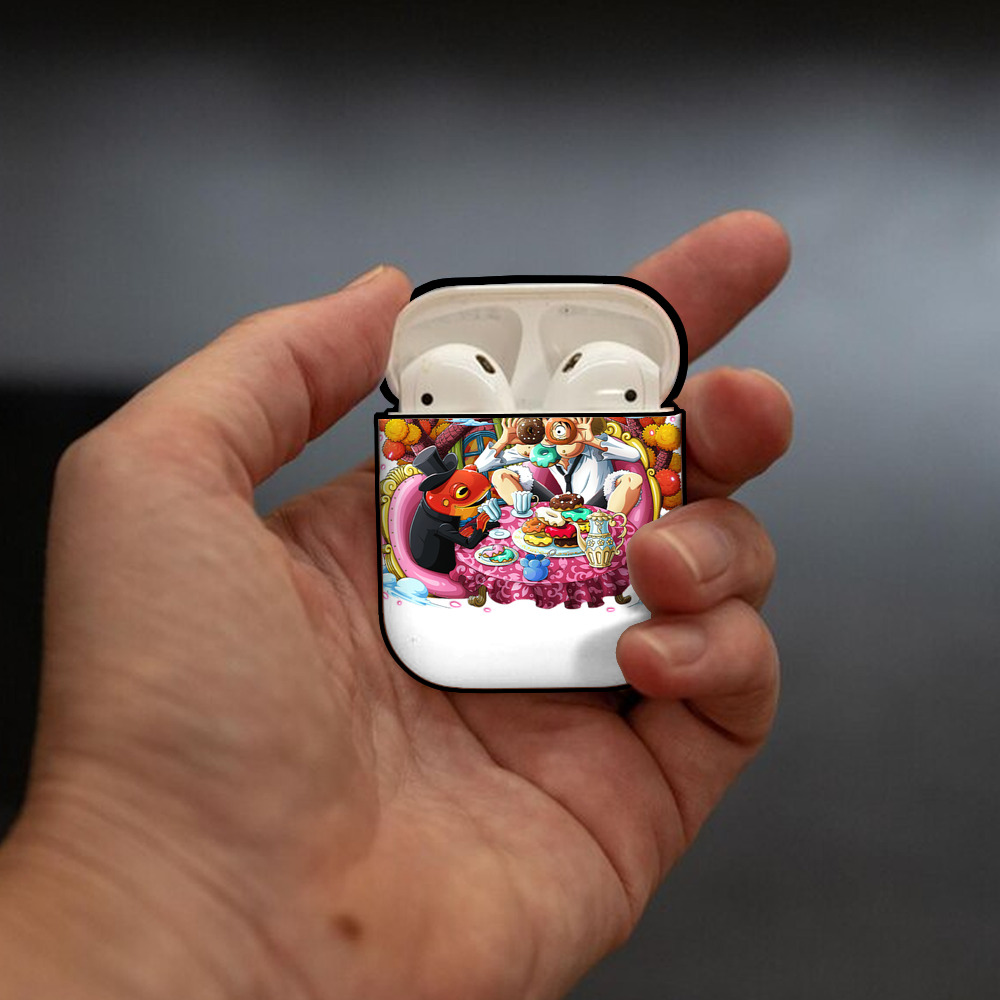 ワンピース モンキー・D・ルフィ ONE PIECE Monkey D. Luffy AirPods 第2世代保護ケース ハードシェル ブラック 耐衝撃・防指紋・カラビナ付き