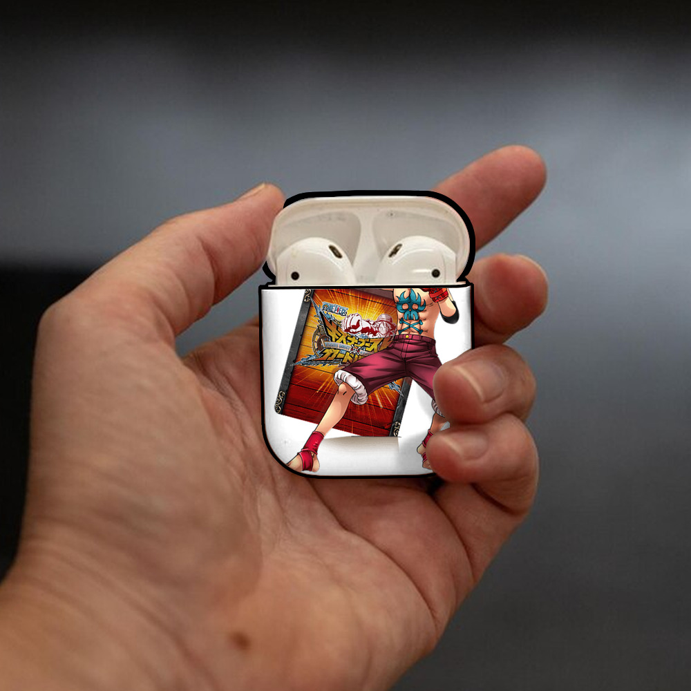 ワンピース モンキー・D・ルフィ ONE PIECE Monkey D. Luffy AirPods 第2世代保護ケース ハードシェル ブラック 耐衝撃・防指紋・カラビナ付き