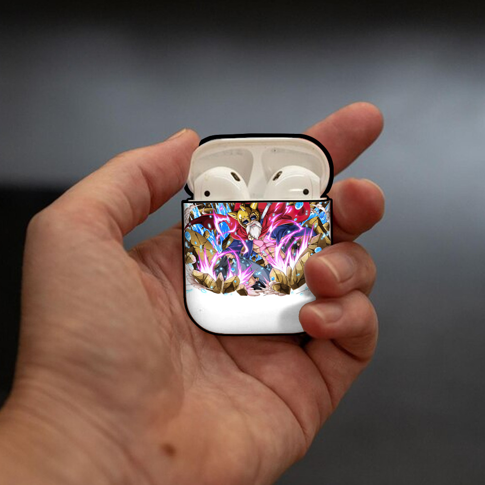 ワンピース モンキー・D・ルフィ ONE PIECE Monkey D. Luffy AirPods 第2世代保護ケース ハードシェル ブラック 耐衝撃・防指紋・カラビナ付き