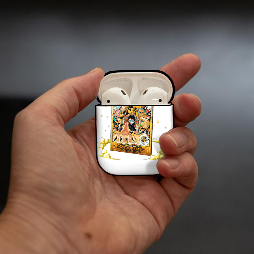 ワンピース モンキー・D・ルフィ ONE PIECE Monkey D. Luffy AirPods 第2世代保護ケース ハードシェル ブラック 耐衝撃・防指紋・カラビナ付き