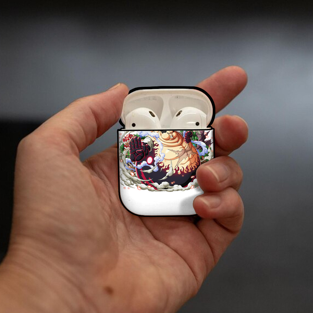 ワンピース モンキー・D・ルフィ ONE PIECE Monkey D. Luffy AirPods 第2世代保護ケース ハードシェル ブラック 耐衝撃・防指紋・カラビナ付き
