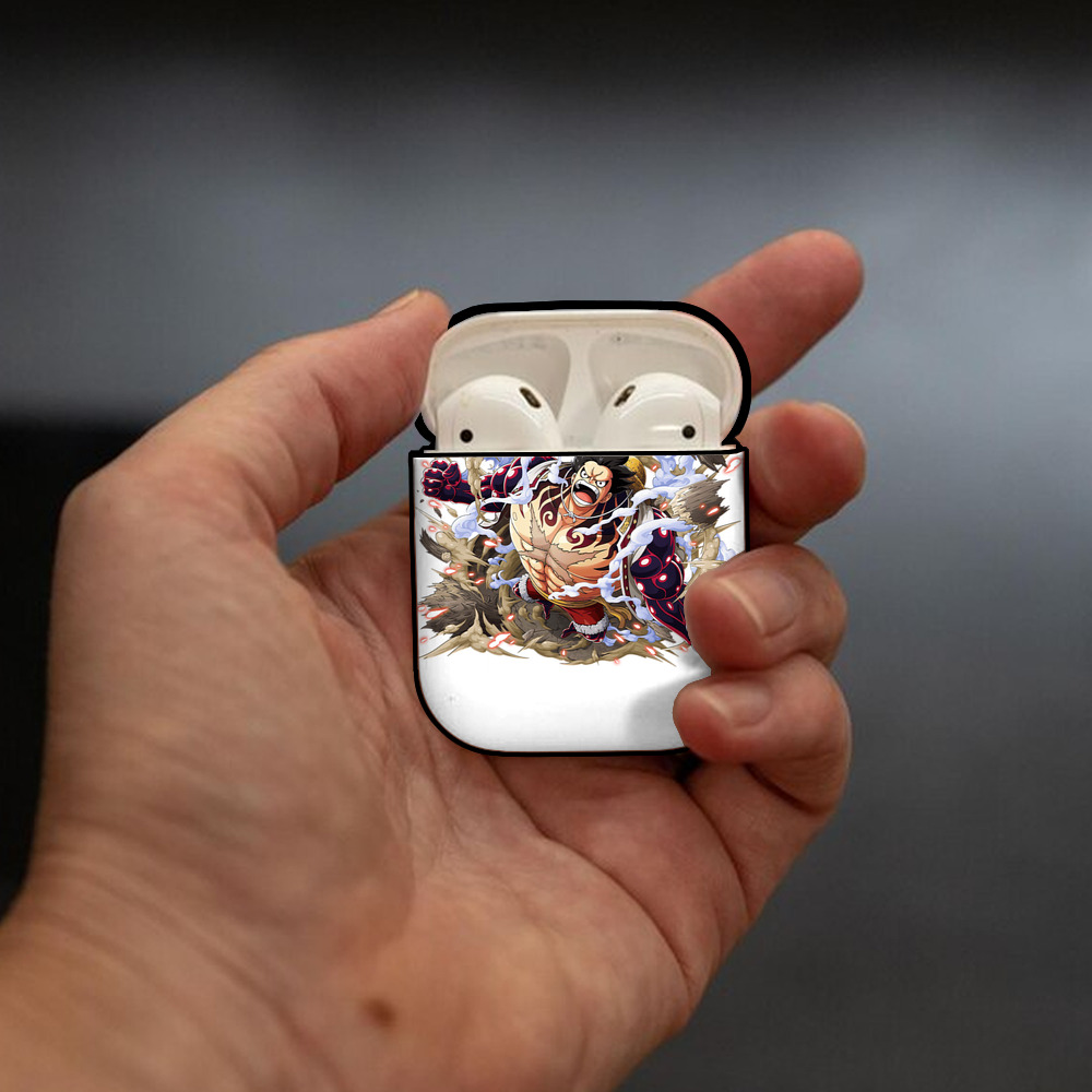ワンピース モンキー・D・ルフィ ONE PIECE Monkey D. Luffy AirPods 第2世代保護ケース ハードシェル ブラック 耐衝撃・防指紋・カラビナ付き