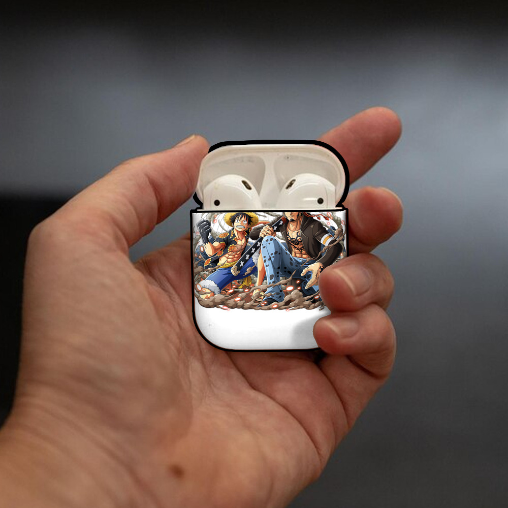 ワンピース モンキー・D・ルフィ ONE PIECE Monkey D. Luffy AirPods 第2世代保護ケース ハードシェル ブラック 耐衝撃・防指紋・カラビナ付き