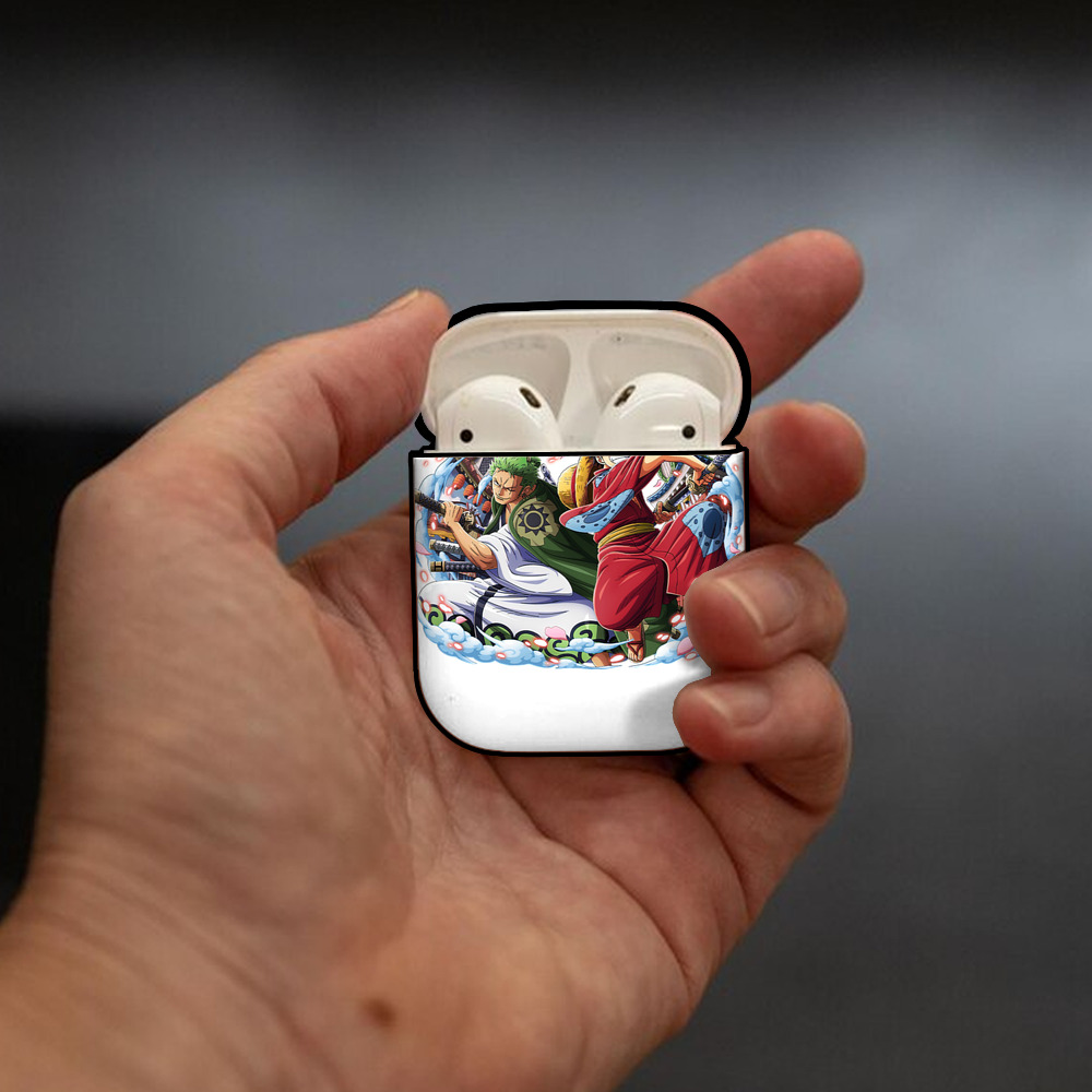 ワンピース モンキー・D・ルフィ ONE PIECE Monkey D. Luffy AirPods 第2世代保護ケース ハードシェル ブラック 耐衝撃・防指紋・カラビナ付き