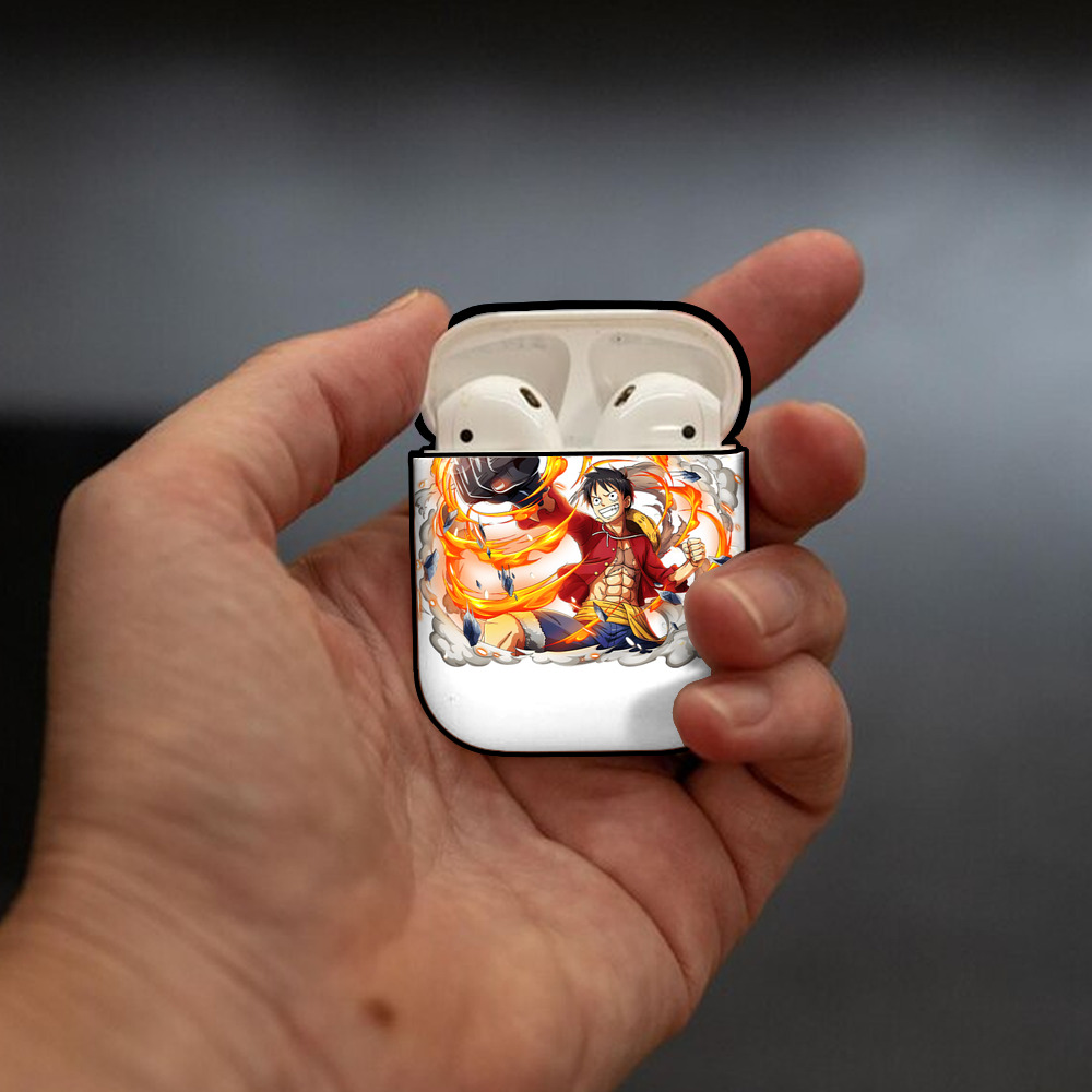 ワンピース モンキー・D・ルフィ ONE PIECE Monkey D. Luffy AirPods 第2世代保護ケース ハードシェル ブラック 耐衝撃・防指紋・カラビナ付き
