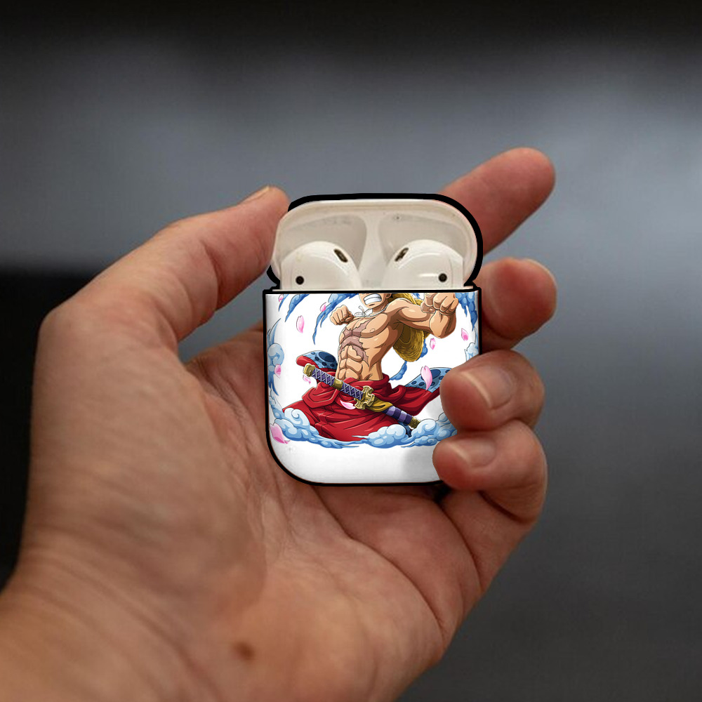ワンピース モンキー・D・ルフィ ONE PIECE Monkey D. Luffy AirPods 第2世代保護ケース ハードシェル ブラック 耐衝撃・防指紋・カラビナ付き