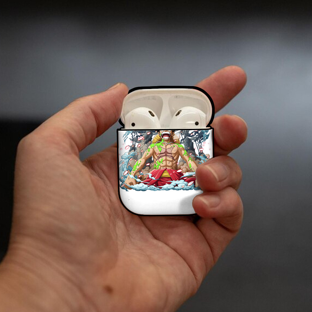 ワンピース モンキー・D・ルフィ ONE PIECE Monkey D. Luffy AirPods 第2世代保護ケース ハードシェル ブラック 耐衝撃・防指紋・カラビナ付き