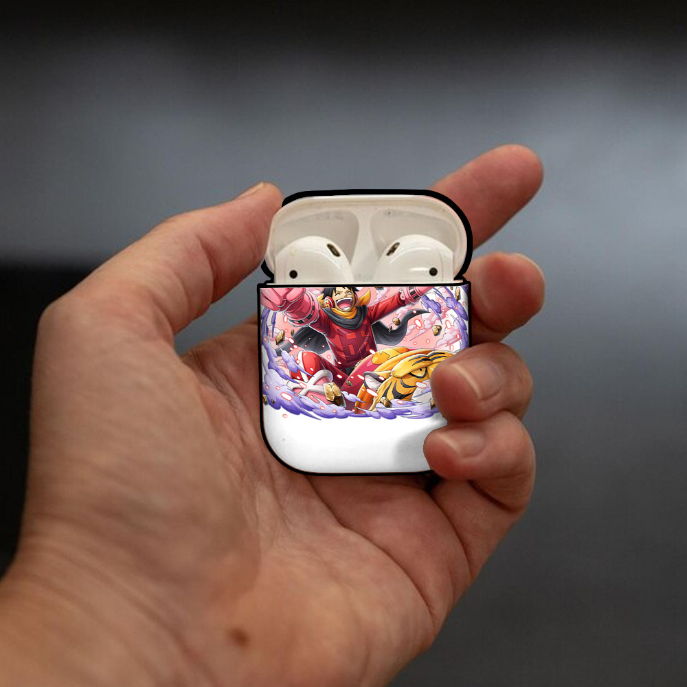 ワンピース モンキー・D・ルフィ ONE PIECE Monkey D. Luffy AirPods 第2世代保護ケース ハードシェル ブラック 耐衝撃・防指紋・カラビナ付き