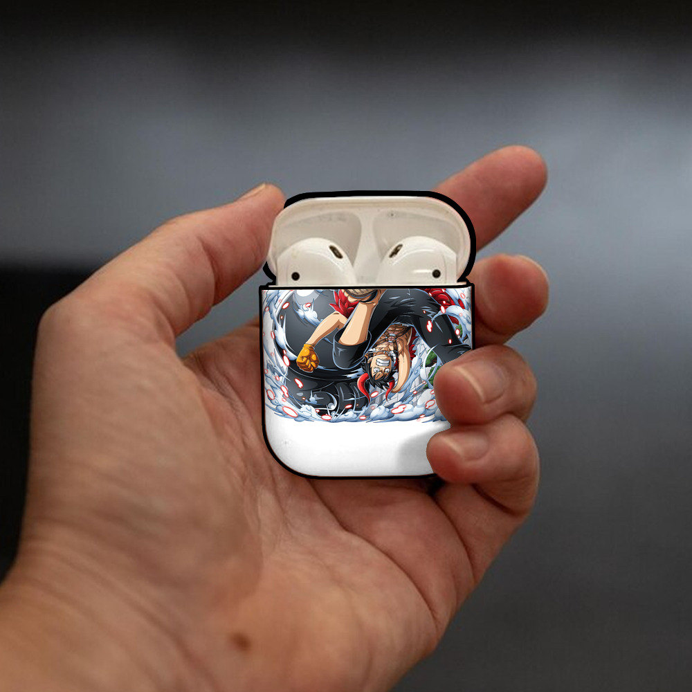 ワンピース モンキー・D・ルフィ ONE PIECE Monkey D. Luffy AirPods 第2世代保護ケース ハードシェル ブラック 耐衝撃・防指紋・カラビナ付き