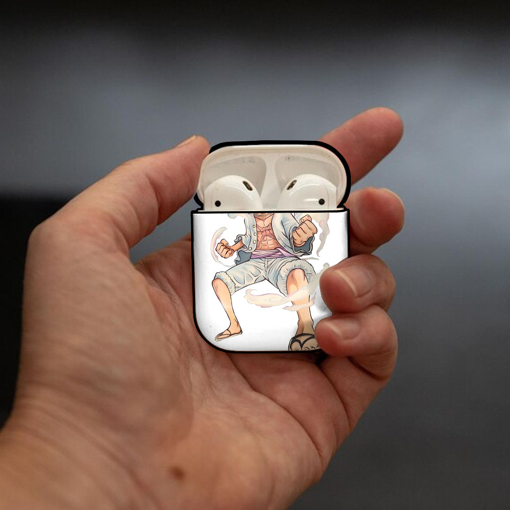 ワンピース モンキー・D・ルフィ ONE PIECE Monkey D. Luffy AirPods 第2世代保護ケース ハードシェル ブラック 耐衝撃・防指紋・カラビナ付き