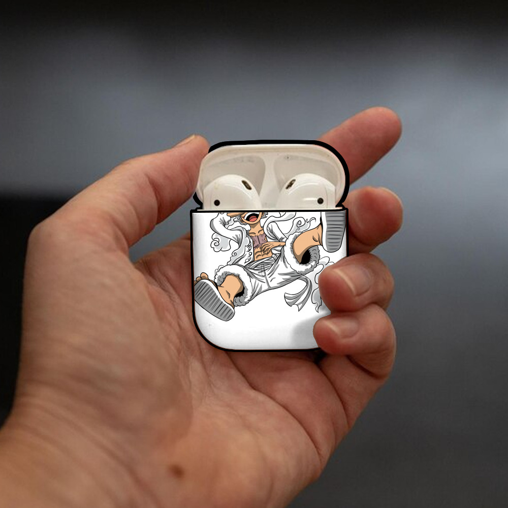 ワンピース モンキー・D・ルフィ ONE PIECE Monkey D. Luffy AirPods 第2世代保護ケース ハードシェル ブラック 耐衝撃・防指紋・カラビナ付き
