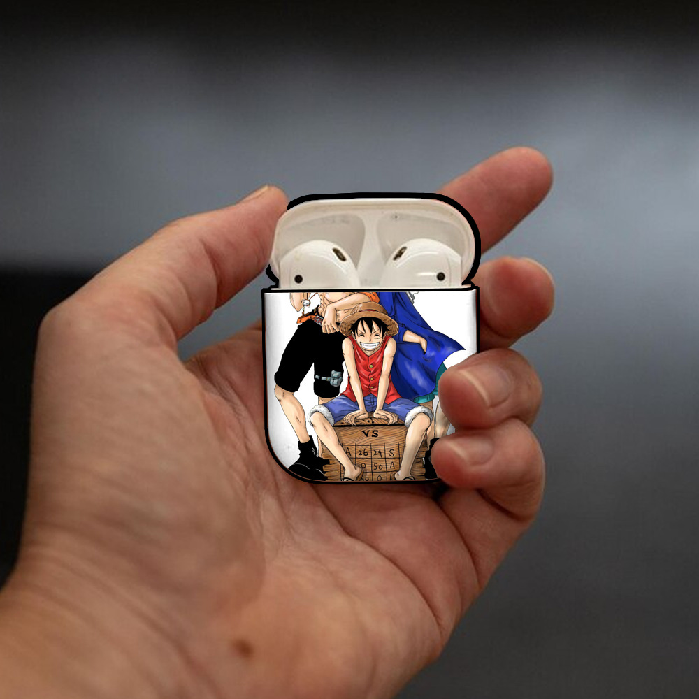 ワンピース モンキー・D・ルフィ ONE PIECE Monkey D. Luffy AirPods 第2世代保護ケース ハードシェル ブラック 耐衝撃・防指紋・カラビナ付き