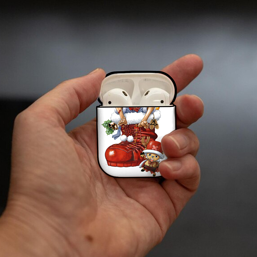 ワンピース モンキー・D・ルフィ ONE PIECE Monkey D. Luffy AirPods 第2世代保護ケース ハードシェル ブラック 耐衝撃・防指紋・カラビナ付き