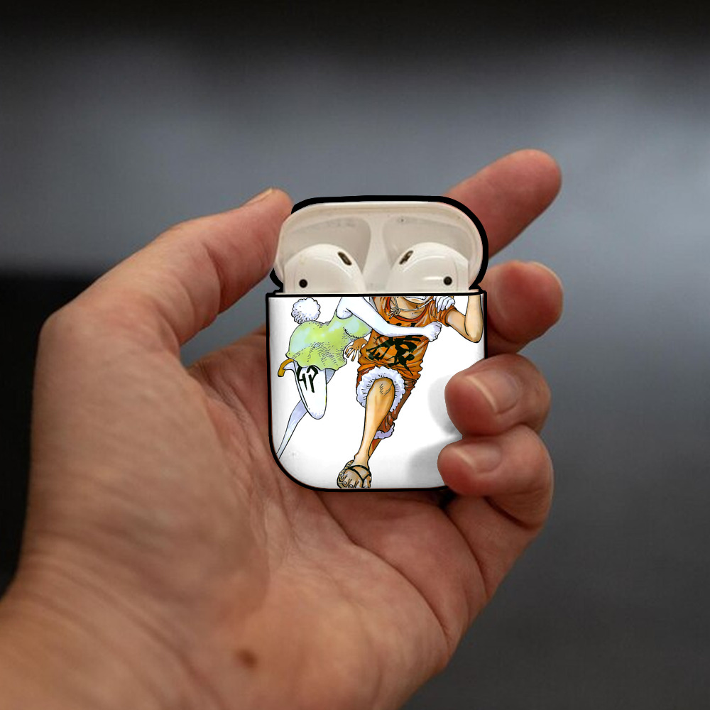 ワンピース モンキー・D・ルフィ ONE PIECE Monkey D. Luffy AirPods 第2世代保護ケース ハードシェル ブラック 耐衝撃・防指紋・カラビナ付き