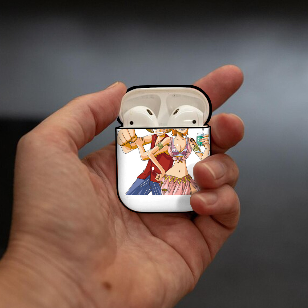 ワンピース モンキー・D・ルフィ ONE PIECE Monkey D. Luffy AirPods 第2世代保護ケース ハードシェル ブラック 耐衝撃・防指紋・カラビナ付き