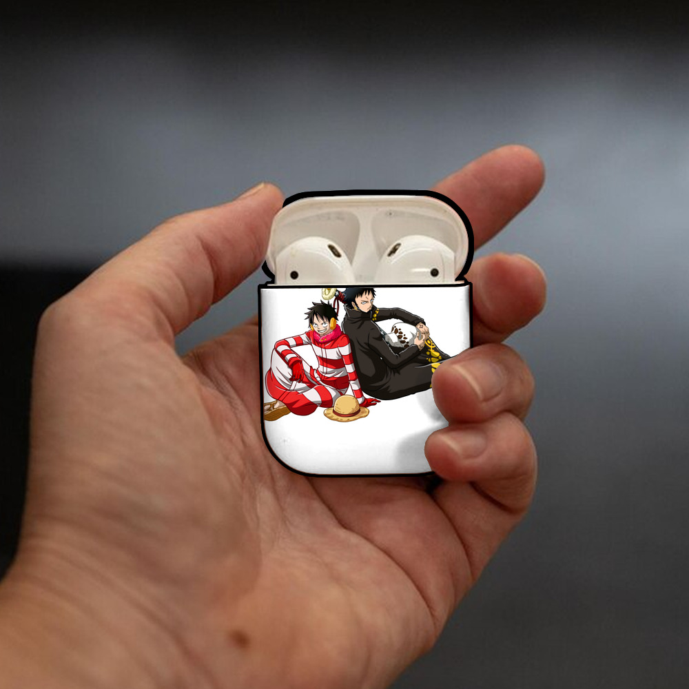 ワンピース モンキー・D・ルフィ ONE PIECE Monkey D. Luffy AirPods 第2世代保護ケース ハードシェル ブラック 耐衝撃・防指紋・カラビナ付き