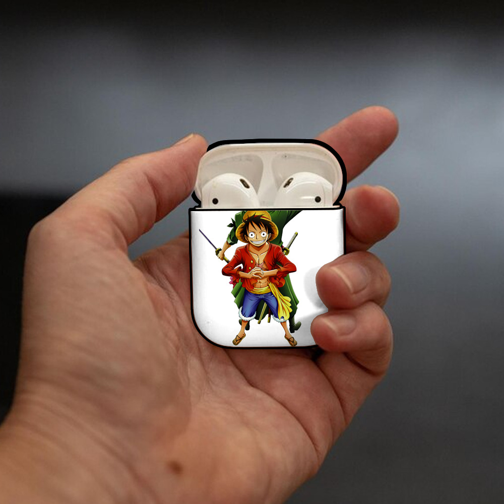 ワンピース モンキー・D・ルフィ ONE PIECE Monkey D. Luffy AirPods 第2世代保護ケース ハードシェル ブラック 耐衝撃・防指紋・カラビナ付き