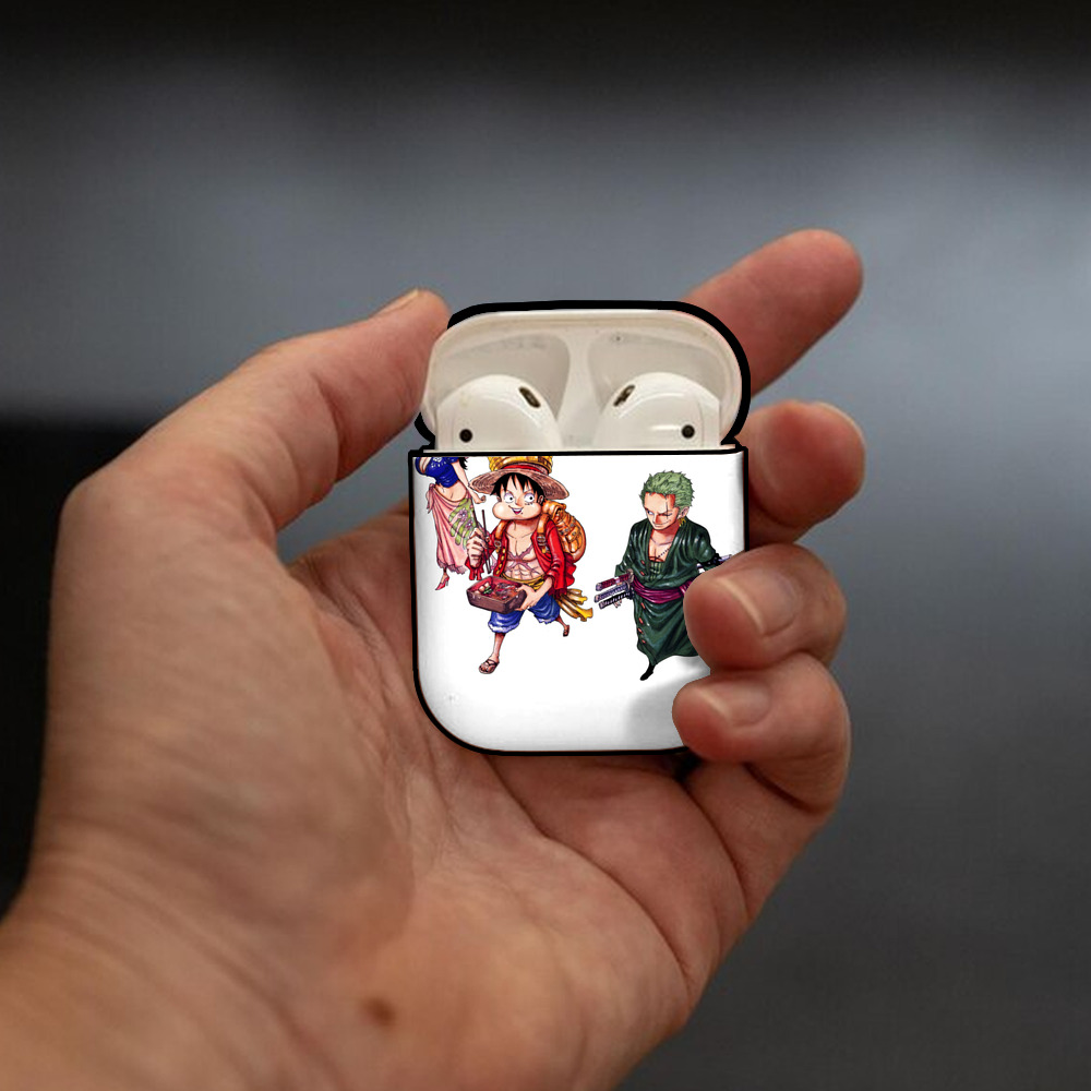 ワンピース モンキー・D・ルフィ ONE PIECE Monkey D. Luffy AirPods 第2世代保護ケース ハードシェル ブラック 耐衝撃・防指紋・カラビナ付き