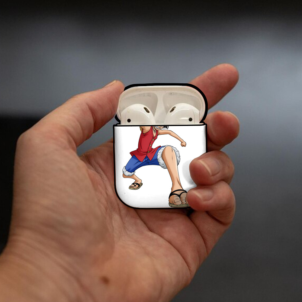 ワンピース モンキー・D・ルフィ ONE PIECE Monkey D. Luffy AirPods 第2世代保護ケース ハードシェル ブラック 耐衝撃・防指紋・カラビナ付き