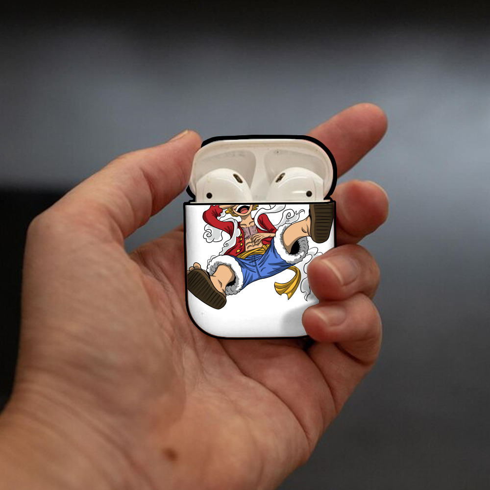 ワンピース モンキー・D・ルフィ ONE PIECE Monkey D. Luffy AirPods 第2世代保護ケース ハードシェル ブラック 耐衝撃・防指紋・カラビナ付き
