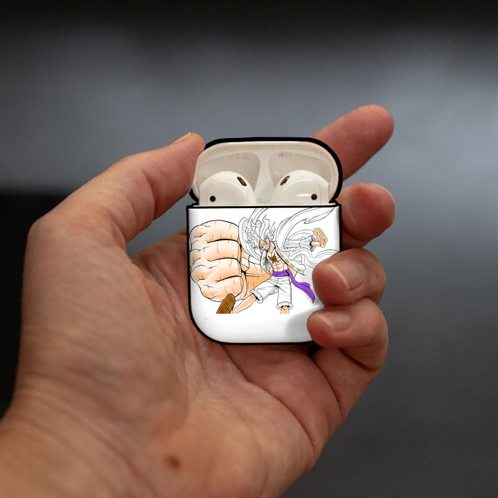 ワンピース モンキー・D・ルフィ ONE PIECE Monkey D. Luffy AirPods 第2世代保護ケース ハードシェル ブラック 耐衝撃・防指紋・カラビナ付き