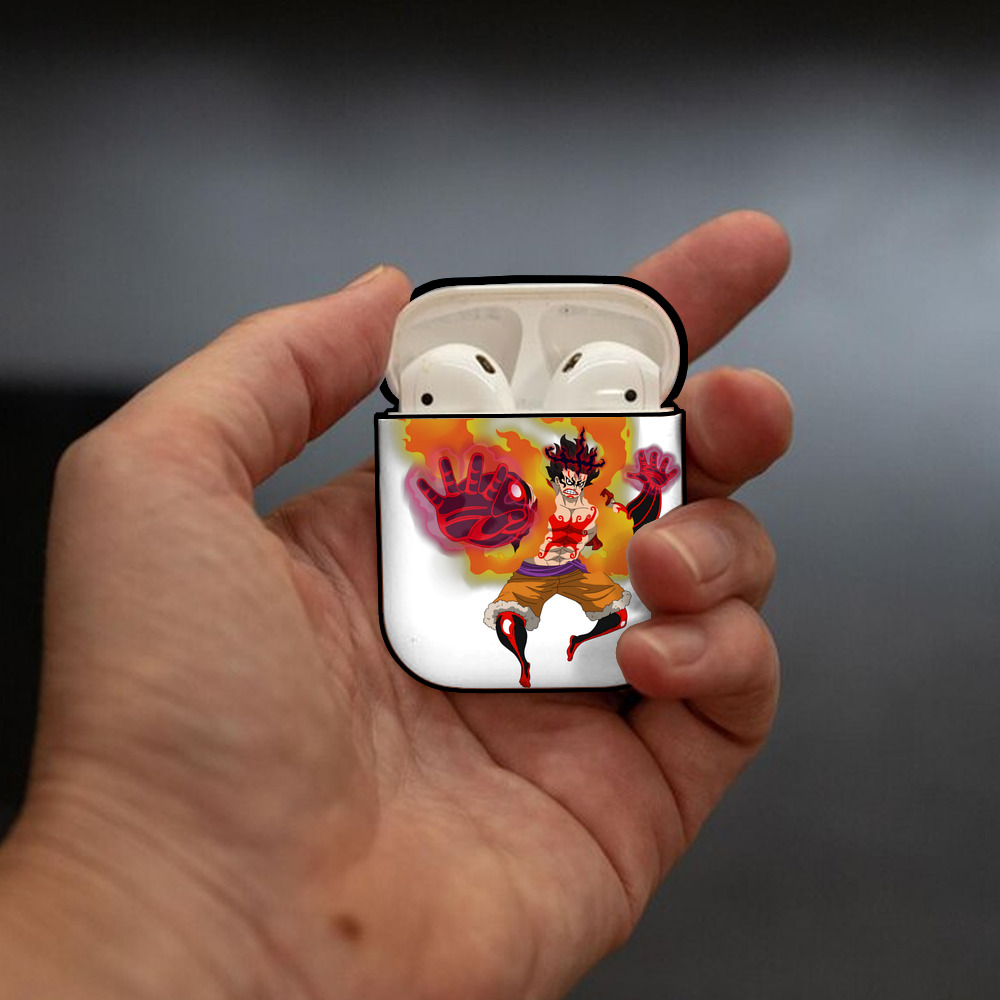 ワンピース モンキー・D・ルフィ ONE PIECE Monkey D. Luffy AirPods 第2世代保護ケース ハードシェル ブラック 耐衝撃・防指紋・カラビナ付き
