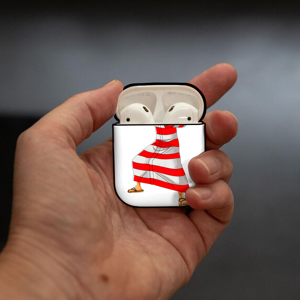 ワンピース モンキー・D・ルフィ ONE PIECE Monkey D. Luffy AirPods 第2世代保護ケース ハードシェル ブラック 耐衝撃・防指紋・カラビナ付き