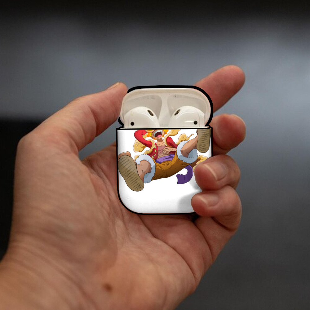 ワンピース モンキー・D・ルフィ ONE PIECE Monkey D. Luffy AirPods 第2世代保護ケース ハードシェル ブラック 耐衝撃・防指紋・カラビナ付き