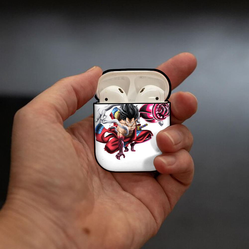 ワンピース モンキー・D・ルフィ ONE PIECE Monkey D. Luffy AirPods 第2世代保護ケース ハードシェル ブラック 耐衝撃・防指紋・カラビナ付き