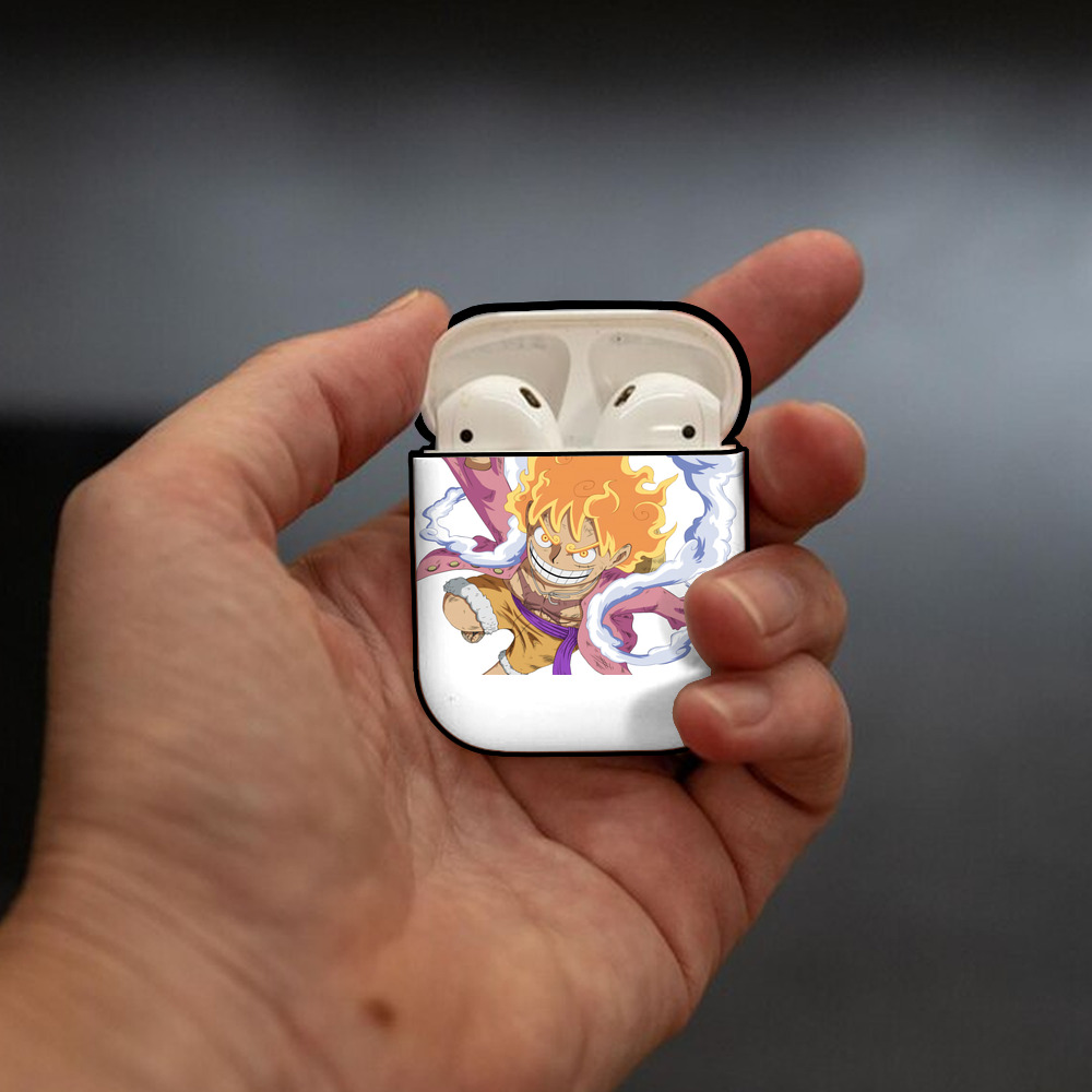 ワンピース モンキー・D・ルフィ ONE PIECE Monkey D. Luffy AirPods 第2世代保護ケース ハードシェル ブラック 耐衝撃・防指紋・カラビナ付き