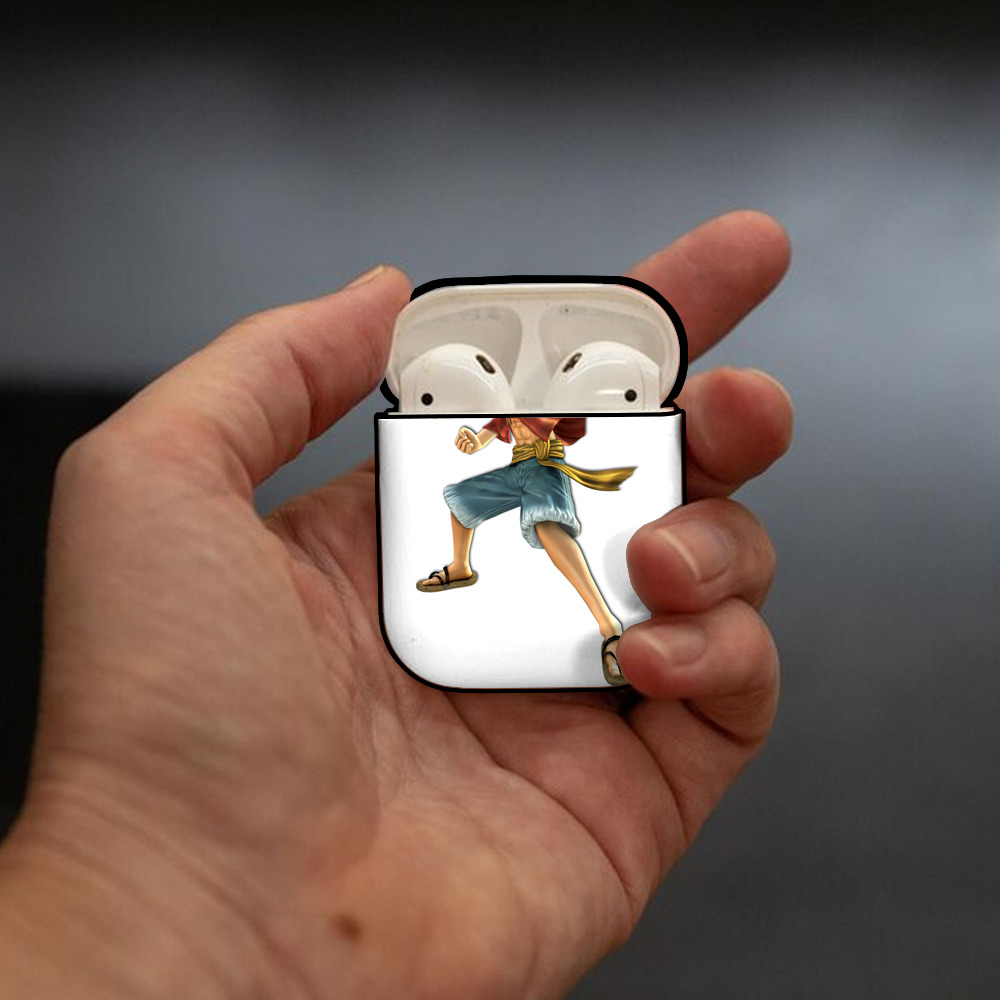 ワンピース モンキー・D・ルフィ ONE PIECE Monkey D. Luffy AirPods 第2世代保護ケース ハードシェル ブラック 耐衝撃・防指紋・カラビナ付き
