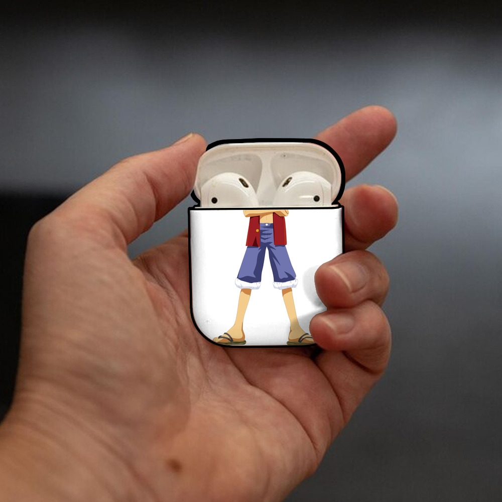 ワンピース モンキー・D・ルフィ ONE PIECE Monkey D. Luffy AirPods 第2世代保護ケース ハードシェル ブラック 耐衝撃・防指紋・カラビナ付き