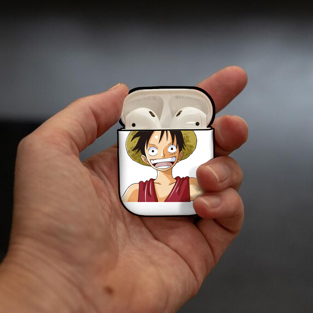ワンピース モンキー・D・ルフィ ONE PIECE Monkey D. Luffy AirPods 第2世代保護ケース ハードシェル ブラック 耐衝撃・防指紋・カラビナ付き