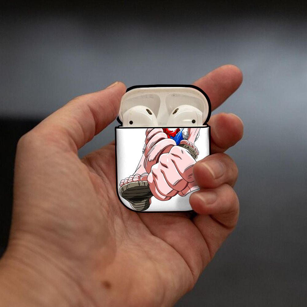 ワンピース モンキー・D・ルフィ ONE PIECE Monkey D. Luffy AirPods 第2世代保護ケース ハードシェル ブラック 耐衝撃・防指紋・カラビナ付き