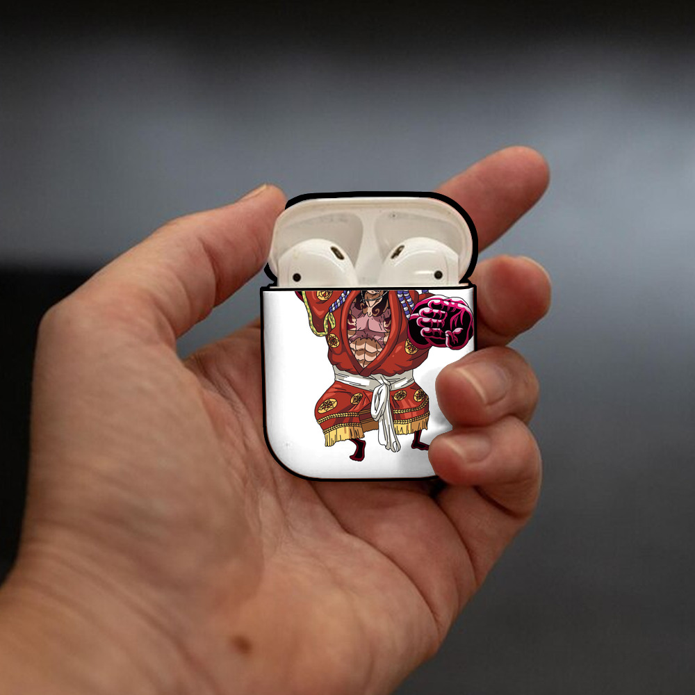 ワンピース モンキー・D・ルフィ ONE PIECE Monkey D. Luffy AirPods 第2世代保護ケース ハードシェル ブラック 耐衝撃・防指紋・カラビナ付き