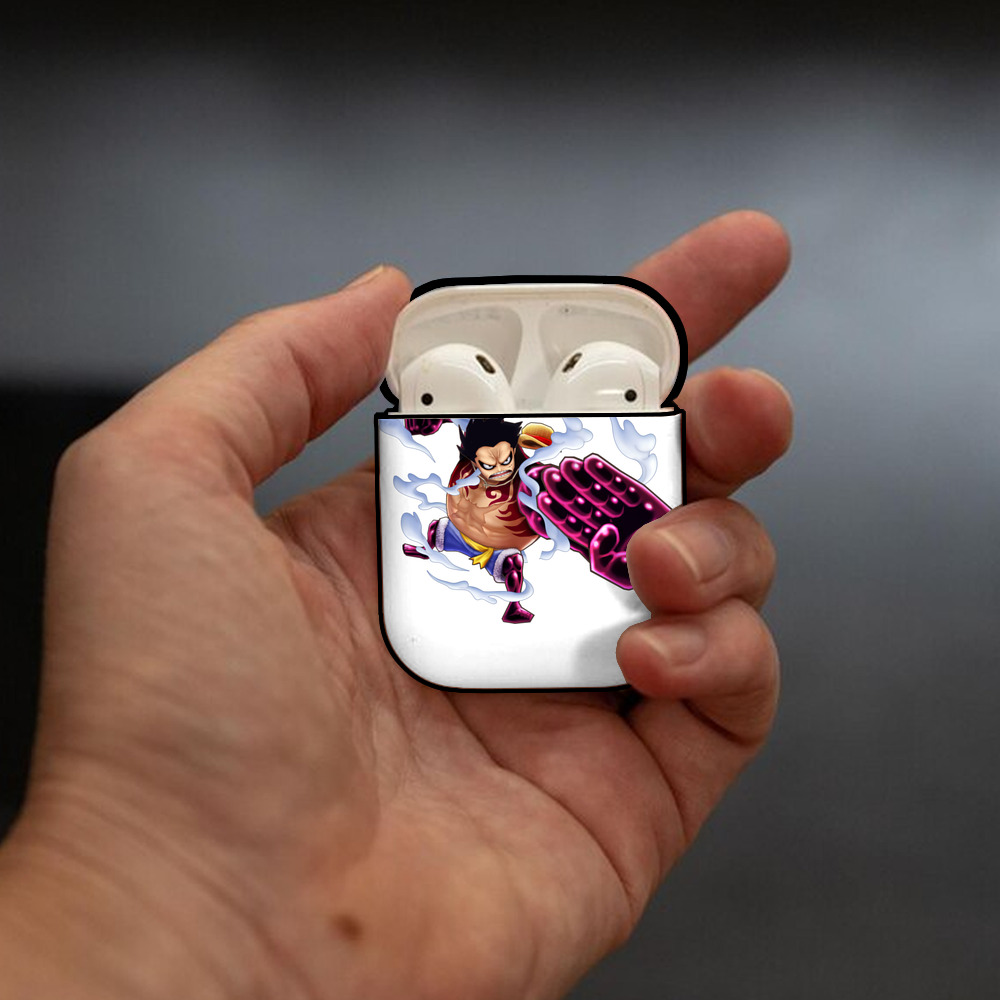 ワンピース モンキー・D・ルフィ ONE PIECE Monkey D. Luffy AirPods 第2世代保護ケース ハードシェル ブラック 耐衝撃・防指紋・カラビナ付き