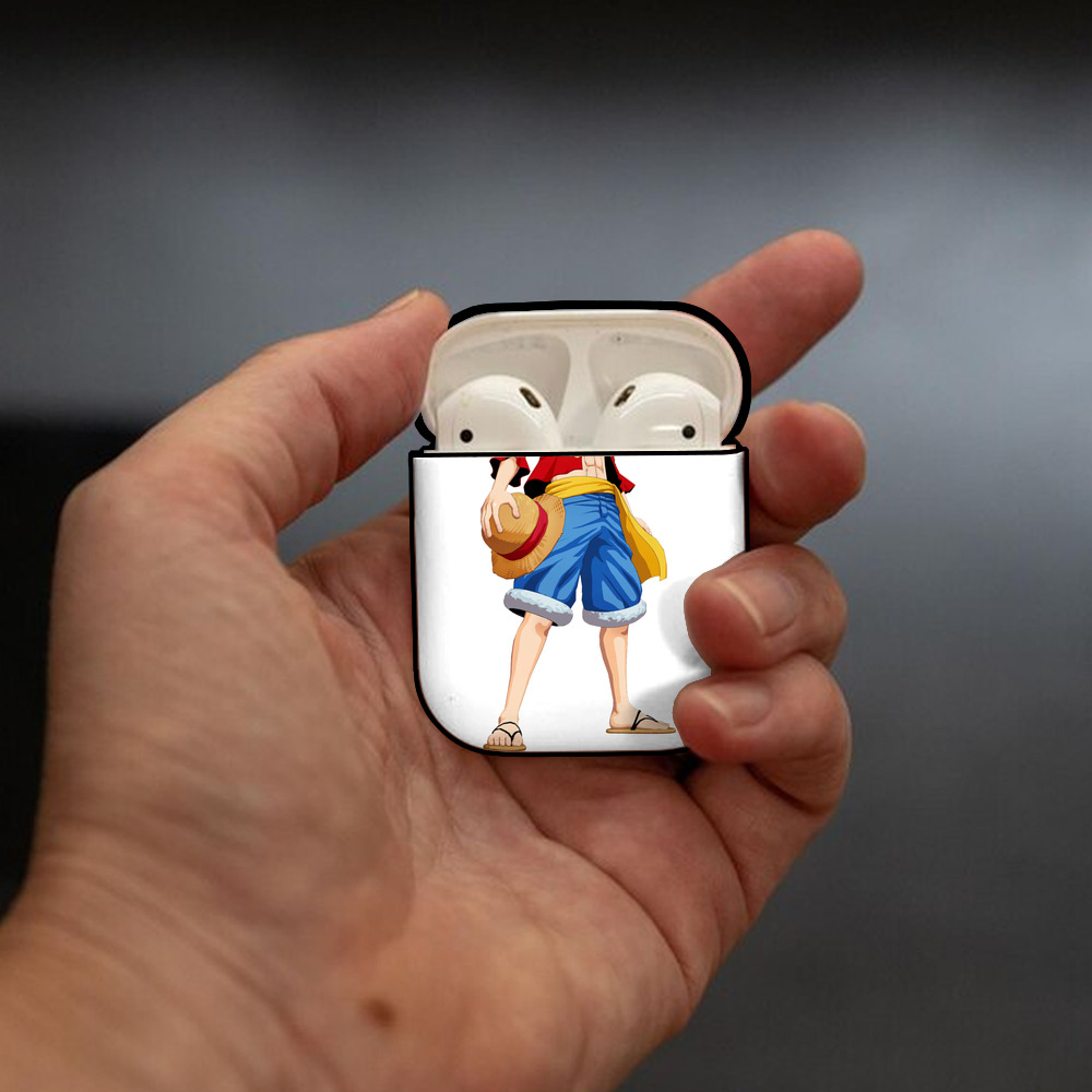 ワンピース モンキー・D・ルフィ ONE PIECE Monkey D. Luffy AirPods 第2世代保護ケース ハードシェル ブラック 耐衝撃・防指紋・カラビナ付き