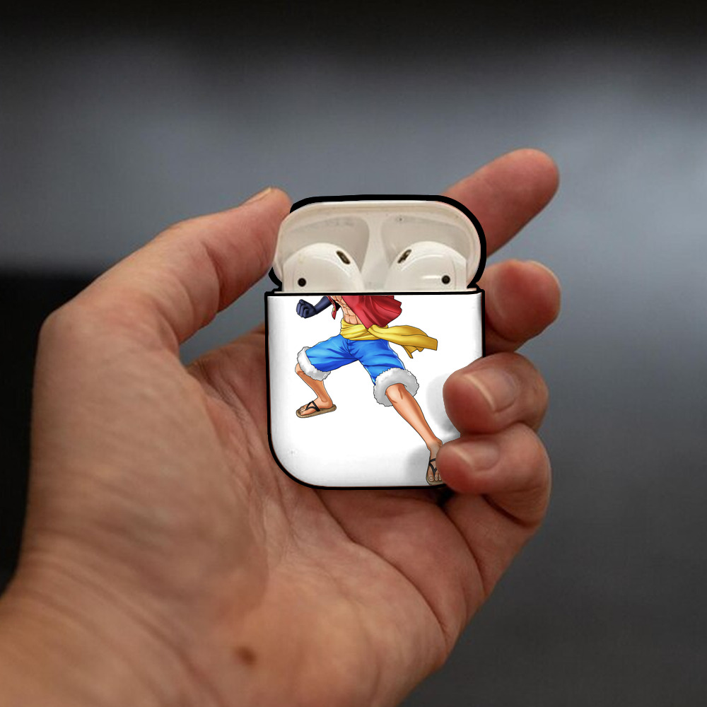 ワンピース モンキー・D・ルフィ ONE PIECE Monkey D. Luffy AirPods 第2世代保護ケース ハードシェル ブラック 耐衝撃・防指紋・カラビナ付き