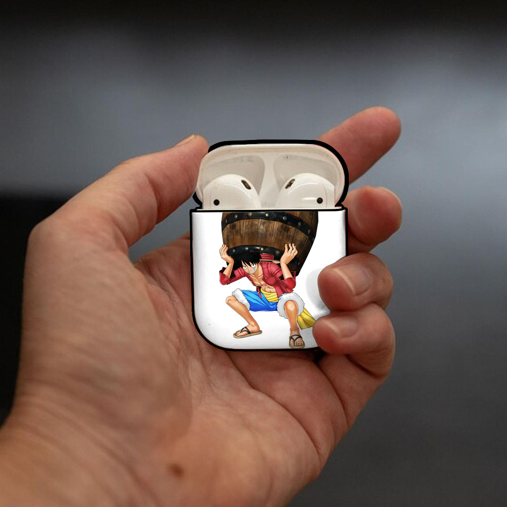 ワンピース モンキー・D・ルフィ ONE PIECE Monkey D. Luffy AirPods 第2世代保護ケース ハードシェル ブラック 耐衝撃・防指紋・カラビナ付き