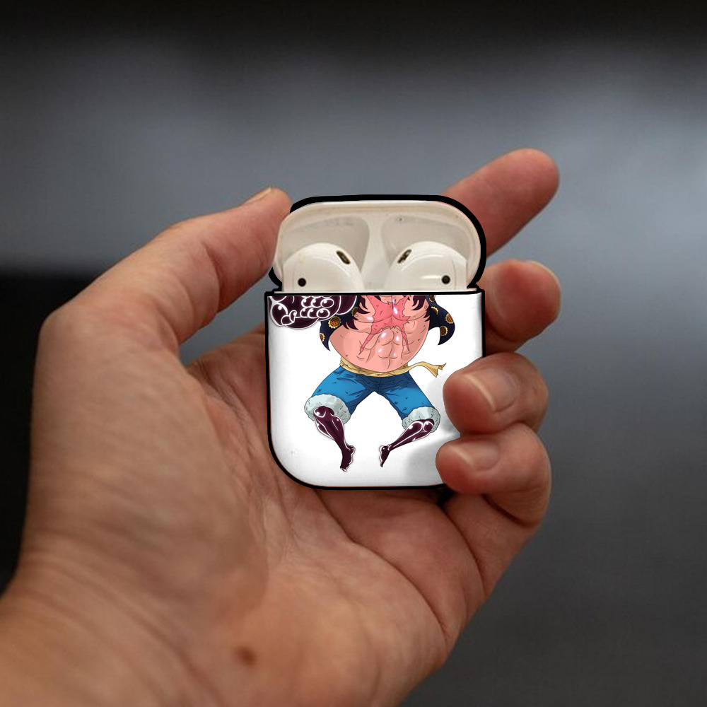 ワンピース モンキー・D・ルフィ ONE PIECE Monkey D. Luffy AirPods 第2世代保護ケース ハードシェル ブラック 耐衝撃・防指紋・カラビナ付き