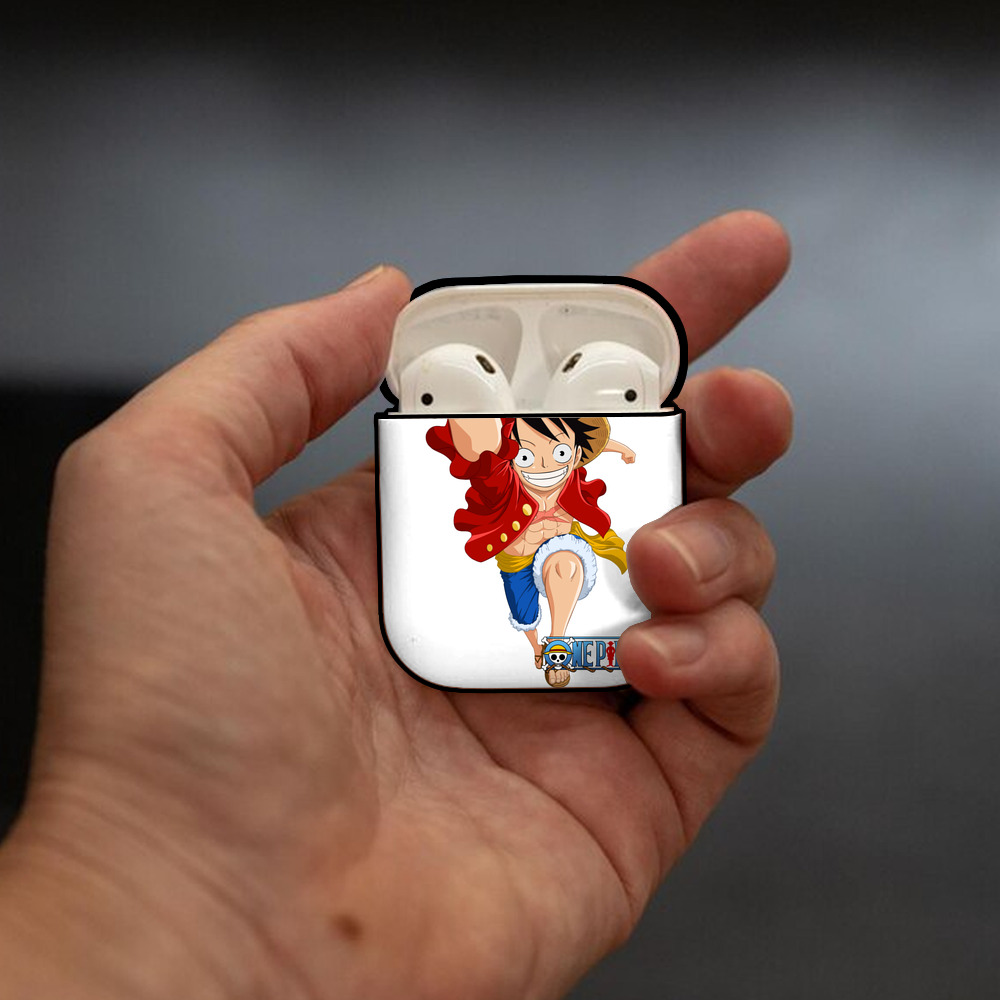 ワンピース モンキー・D・ルフィ ONE PIECE Monkey D. Luffy AirPods 第2世代保護ケース ハードシェル ブラック 耐衝撃・防指紋・カラビナ付き