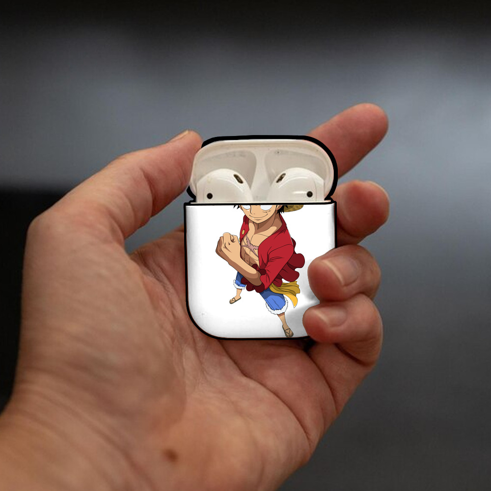ワンピース モンキー・D・ルフィ ONE PIECE Monkey D. Luffy AirPods 第2世代保護ケース ハードシェル ブラック 耐衝撃・防指紋・カラビナ付き