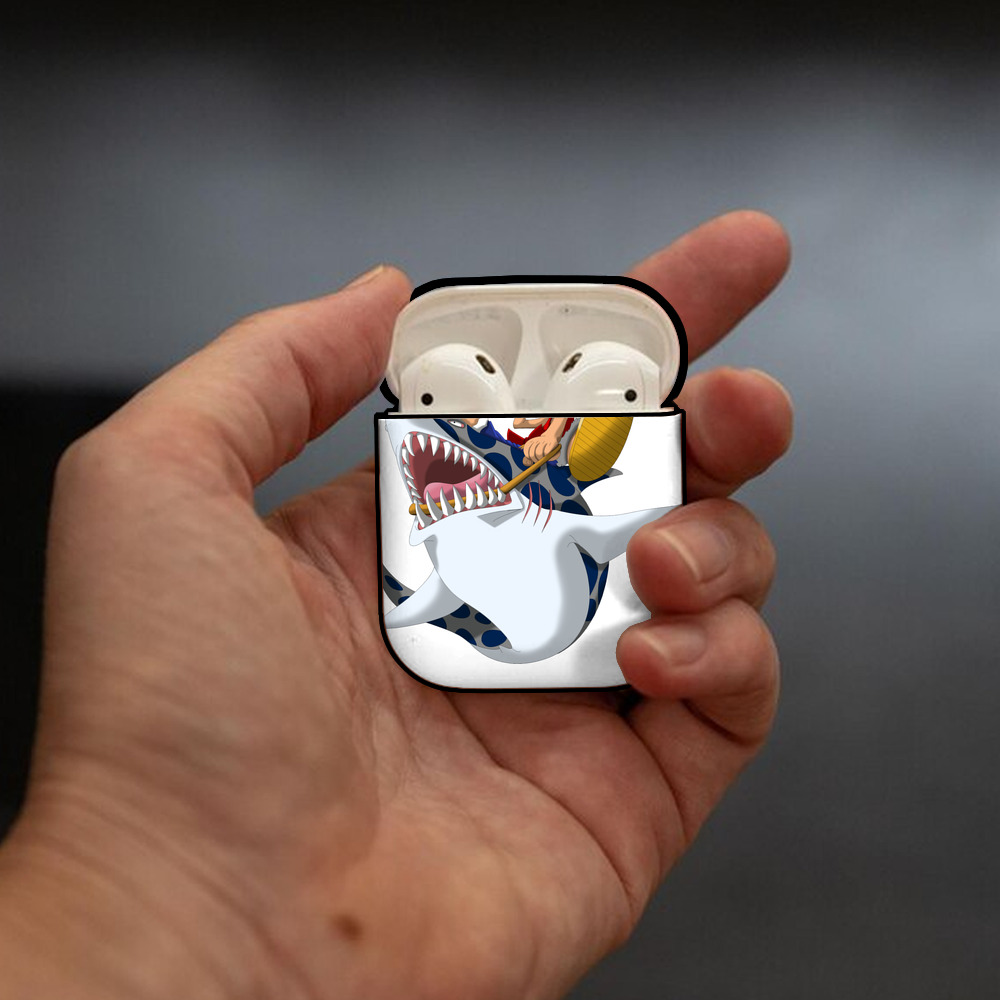 ワンピース モンキー・D・ルフィ ONE PIECE Monkey D. Luffy AirPods 第2世代保護ケース ハードシェル ブラック 耐衝撃・防指紋・カラビナ付き